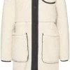 Varg Koster Manteau long en laine Femme, beige -Vestes en polaire Soldes varg koster long wool coat women offwhite black 1
