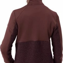 VAUDE Skomer Veste polaire en laine Femme, vert -Vestes en polaire Soldes vaude skomer wool fleece jacket women dark cherry 4 1