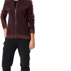 VAUDE Skomer Veste polaire en laine Femme, rouge -Vestes en polaire Soldes vaude skomer wool fleece jacket women dark cherry 5