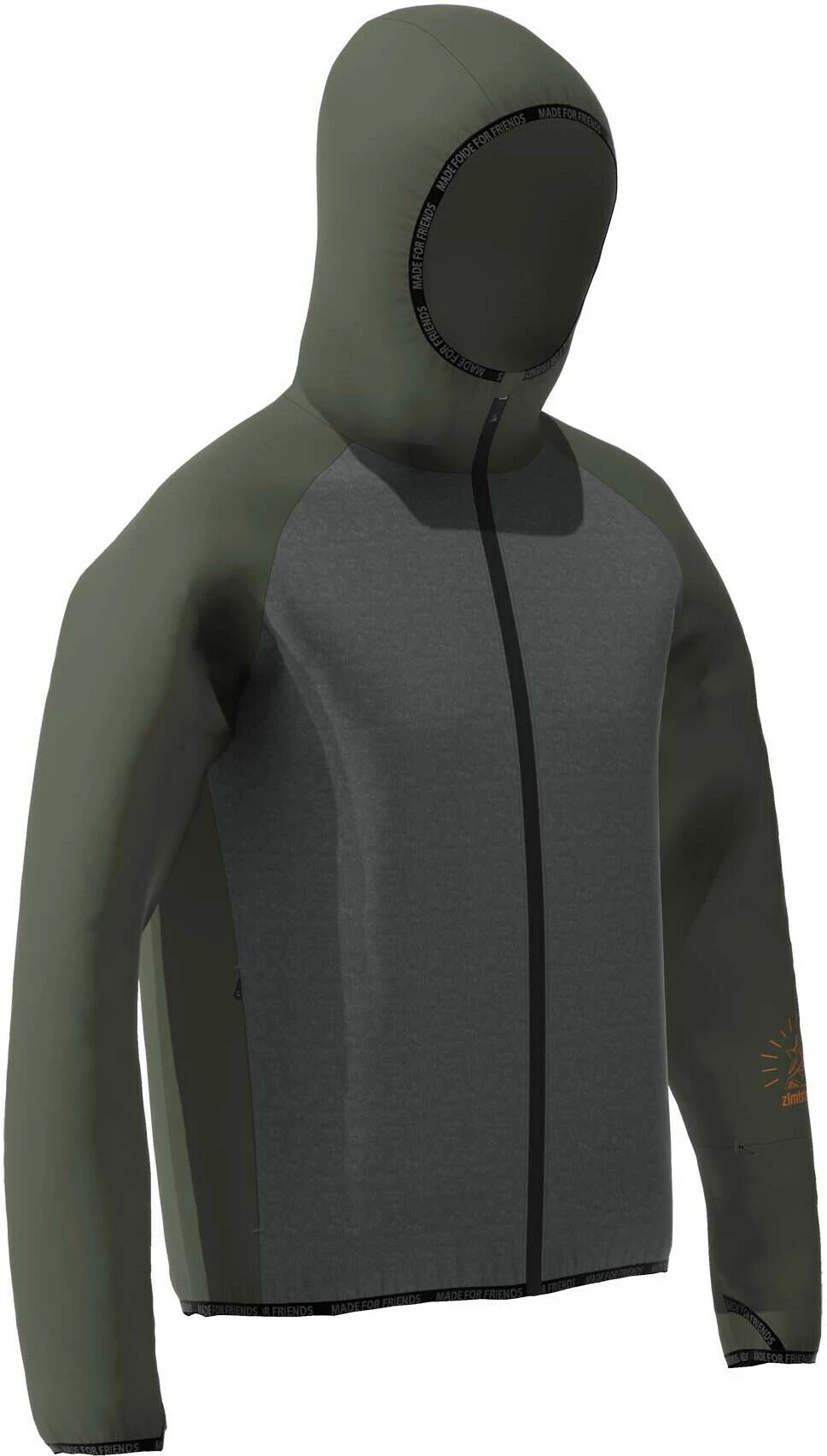 Zimtstern Lepuz Veste Homme, gris/vert 5 Zimtstern Lepuz Veste Homme, gris/vert – Image 3